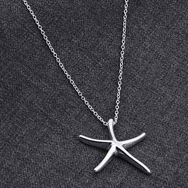 Lureme 925 Серебряный позолоченный кулон ожерелье Starfish