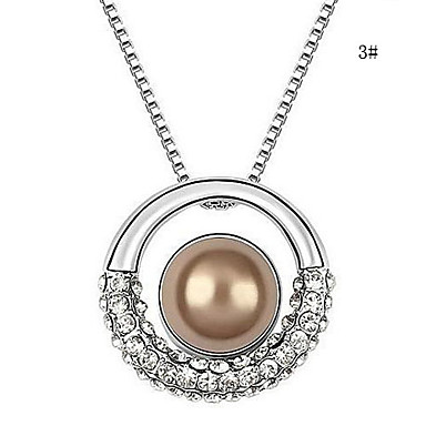 Сплав Pearl Circle Ожерелье (разных цветов)