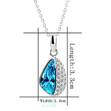 Swarovski Crystal-Swarovski Elements Белое золото Колье Lkn18Krgpn272 оловянного сплава 18KRGP