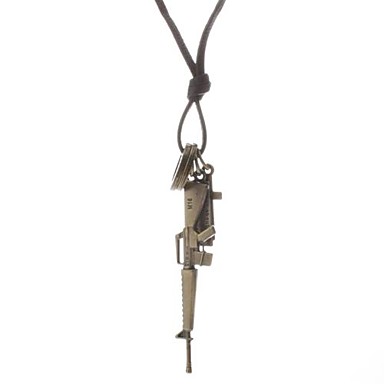 M16 Gun Корова кожа Ожерелье