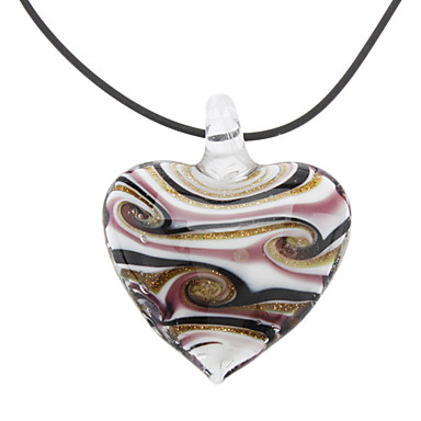 Heart Shape темы цветные ожерелья Glaze