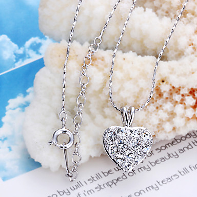 Чешская Diand, стразами Кристалл Rhinestone Белое золото Колье Lkn18Krgpn004 Зеленый Медь 18KRGP
