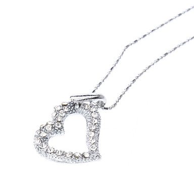 Heart Shaped Полный Rhinestone шипованных ожерелье