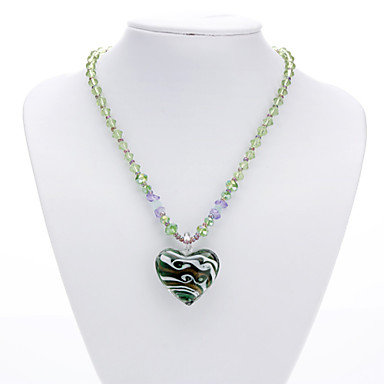 Heart Shape цветной глазурью Кристалл серии ожерелье