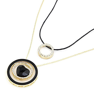 Двухслойной Любящее сердце Annulus Ожерелье