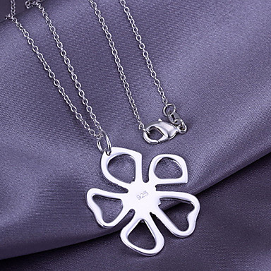 Серебряный Клевер Медь ожерелье