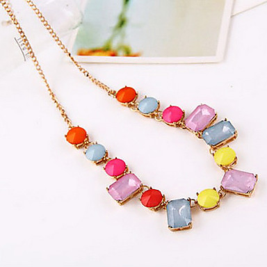 Чешский Five Diand ожерелье цвета конфеты цветные Ожерелье Gemstone