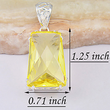 (1 шт) Мода желтый кулон Gem