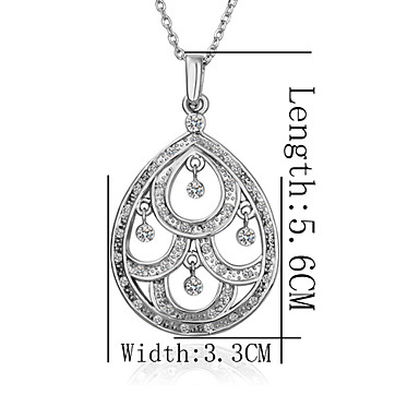 Swarovski Crystal-Swarovski Elements Белое золото Колье Lkn18Krgpn120 оловянного сплава 18KRGP