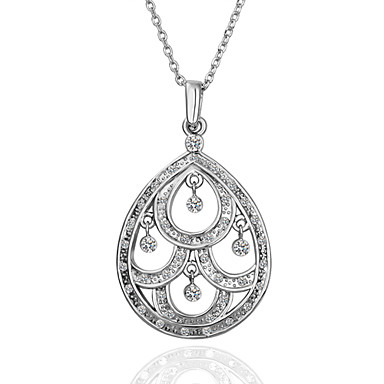 Swarovski Crystal-Swarovski Elements Белое золото Колье Lkn18Krgpn120 оловянного сплава 18KRGP
