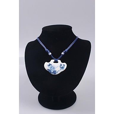 Китай Ветер (Wing Shape) Керамическая Ожерелье (синий) (1 шт)