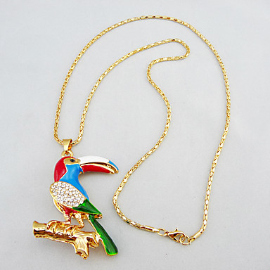 Мода сплава с разноцветными алмазами / в капельно пасутся Necklace2 ворона Кулон женский