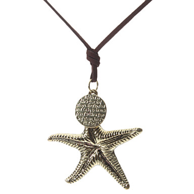 Starfish форма кожаный ремешок ожерелье
