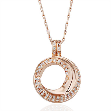 Swarovski Crystal-Swarovski Elements 18KRGP розовое золото-оловянного сплава ожерелье Lkn18Krgpn145
