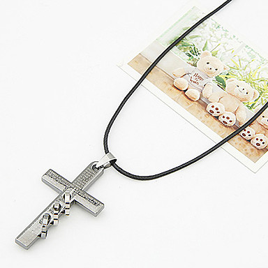 посеребренный крест ожерелье