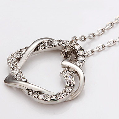 Чешская Diand, стразами Кристалл Rhinestone Белое золото Колье Lkn18Krgpn006 Зеленый Медь 18KRGP