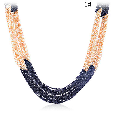 Lureme Мульти цепи Коренастый ожерелье