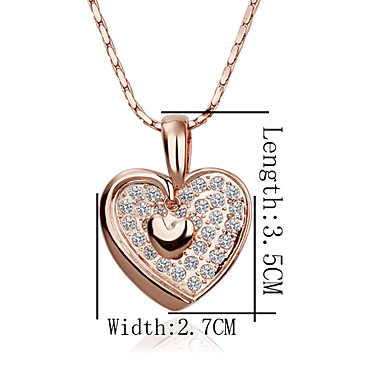 Чешская Diand, горный хрусталь горный хрусталь-Crystal Rose Gold-оловянного сплава ожерелье 18KRGP Lkn18Krgpn124