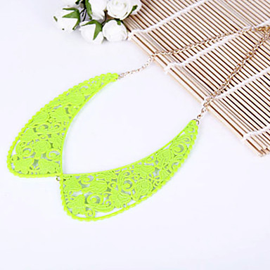 Европа преувеличенными ретро полые флуоресцентные цвета ложных ожерелье воротник (случайный цвет)