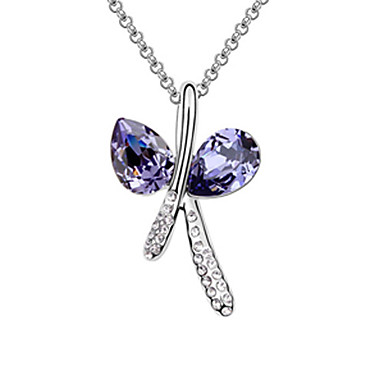 Кристалл Rhinestone фруктов на ленте Платиновый покрытием ожерелье