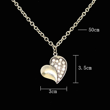 Модные Heart Shape Кристалл инкрустированные Сплав ожерелье (разных цветов)