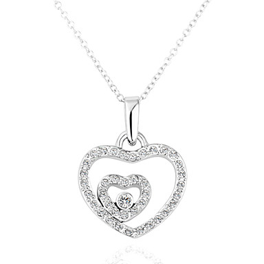 Swarovski Crystal-Swarovski Elements Белое золото Колье Lkn18Krgpn167 оловянного сплава 18KRGP