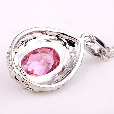 Swarovski Crystal-Swarovski Elements Белое золото Колье Lkn18Krgpn162 оловянного сплава 18KRGP