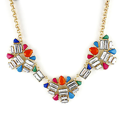 Сплав многоцветный Rhinestone вода падения Ожерелье