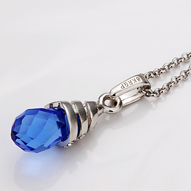 Чешская Diand, стразами Кристалл Rhinestone Белое золото Колье Lkn18Krgpn040 Зеленый Медь 18KRGP