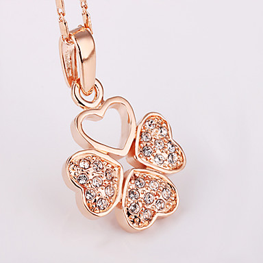 Swarovski Crystal-Swarovski Elements 18KRGP розовое золото-оловянного сплава ожерелье Lkn18Krgpn188