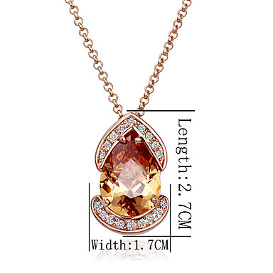Swarovski Crystal-Swarovski Elements 18KRGP розовое золото-оловянного сплава ожерелье Lkn18Krgpn127