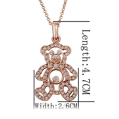 Swarovski Crystal-Swarovski Elements 18KRGP розовое золото-оловянного сплава ожерелье Lkn18Krgpn083