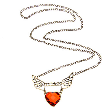 Red Love Angel Wings Ожерелье
