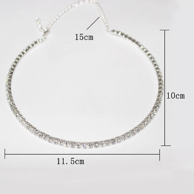 Тонкие Single Row Высокого Ранга Crystal ожерелье