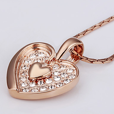 Чешская Diand, горный хрусталь горный хрусталь-Crystal Rose Gold-оловянного сплава ожерелье 18KRGP Lkn18Krgpn124