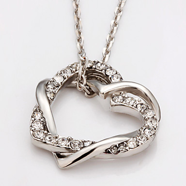 Чешская Diand, стразами Кристалл Rhinestone Белое золото Колье Lkn18Krgpn006 Зеленый Медь 18KRGP