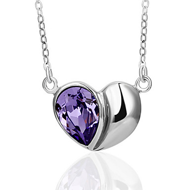 Swarovski Crystal-Swarovski Elements Белое золото Колье Lkn18Krgpn358 оловянного сплава 18KRGP