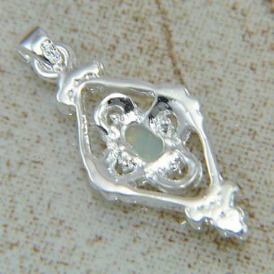 (1 шт) Мода Серебряный кулон Gem