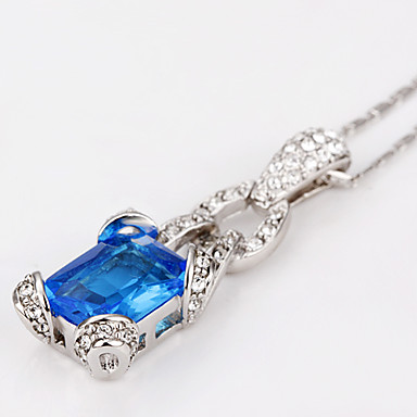 Swarovski Crystal-Swarovski Elements Белое золото Колье Lkn18Krgpn153 оловянного сплава 18KRGP