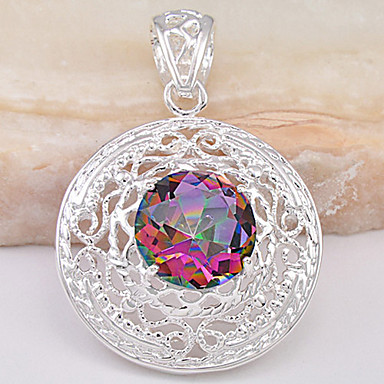 (1 шт) Мода многоцветный Gem подвеска