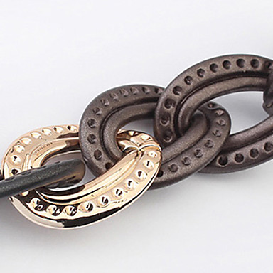 Twisted цепь Черный Ожерелье