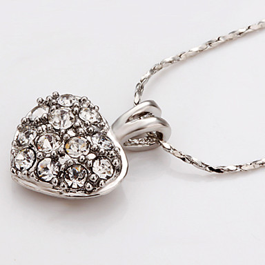 Чешская Diand, стразами Кристалл Rhinestone Белое золото Колье Lkn18Krgpn004 Зеленый Медь 18KRGP
