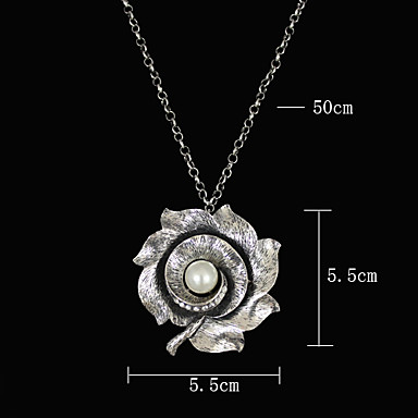 Pearl оформлен Camellia Сплав ожерелье (разных цветов)