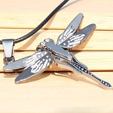 Сплав Dragonfly подвеска кожа ожерелье