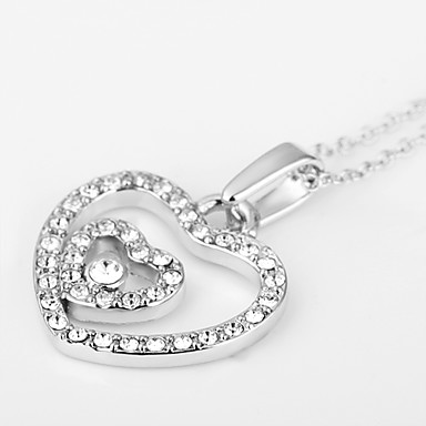 Swarovski Crystal-Swarovski Elements Белое золото Колье Lkn18Krgpn167 оловянного сплава 18KRGP