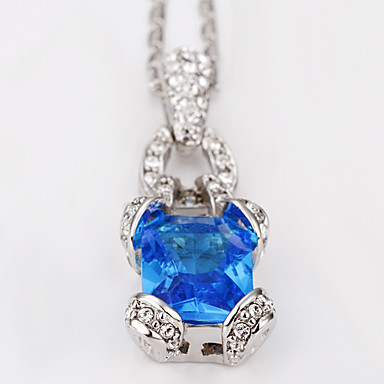 Swarovski Crystal-Swarovski Elements Белое золото Колье Lkn18Krgpn153 оловянного сплава 18KRGP