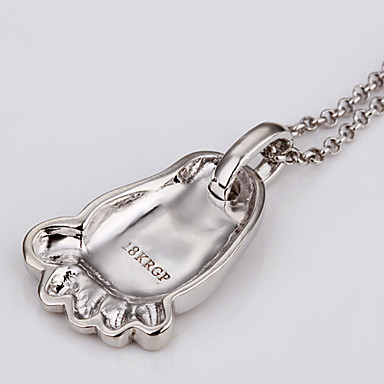 Swarovski Crystal-Swarovski Elements Белое золото Колье Lkn18Krgpn080 оловянного сплава 18KRGP
