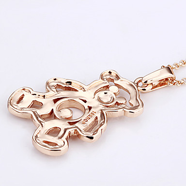 Swarovski Crystal-Swarovski Elements 18KRGP розовое золото-оловянного сплава ожерелье Lkn18Krgpn083