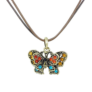 Циркон струнного Butterfly короткого ожерелья сплава