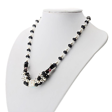 Большой цветной глазурью Pearl Crystal ожерелье